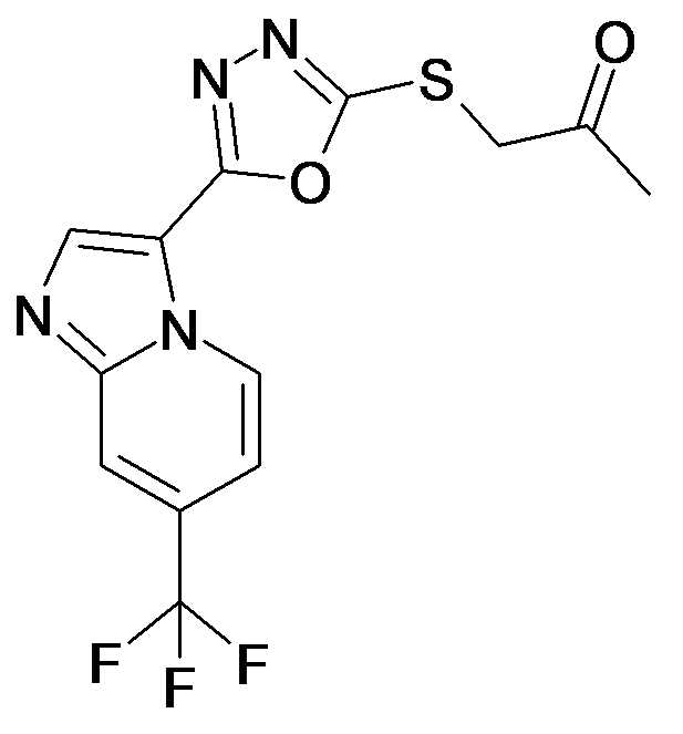 1-[5-(7-Trifluoromethyl-imidazo[1,2-a]pyridin-3-yl)-[1,3,4]oxadiazol-2-ylsulfanyl]-propan-2-one