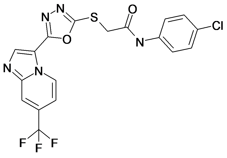 N-(4-Chloro-phenyl)-2-[4-methyl-5-(7-trifluoromethyl-imidazo[1,2-a]pyridin-3-yl)-[1,3,4]oxadiazol-5-ylsulfanyl]-acetamide