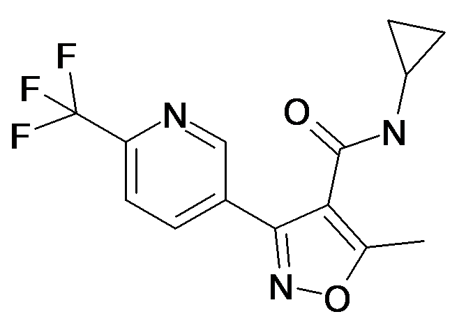 5-Methyl-3-(6-trifluoromethyl-pyridin-3-yl)-isoxazole-4-carboxylic acid cyclopropylamide