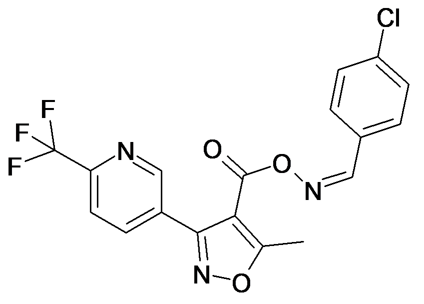 O-[5-Methyl-3-(6-trifluoromethyl-pyridin-3-yl)-isoxazol-4-yl]carbonyl 4-chlorobenzaldoxime