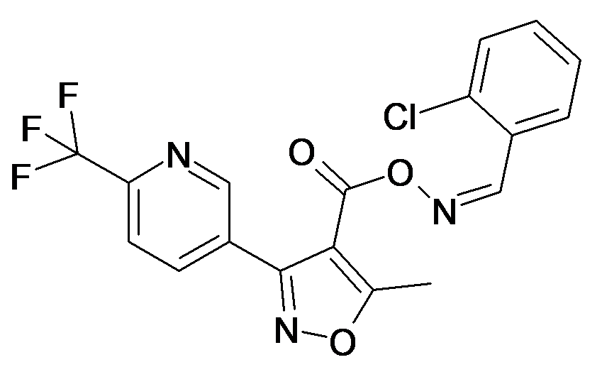 O-[5-Methyl-3-(6-trifluoromethyl-pyridin-3-yl)-isoxazol-4-yl]carbonyl 2-chlorobenzaldoxime