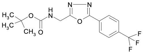 2-tert-Butyloxycarbonylaminomethyl-5-(4-(trifluoromethyl)phenyl)-[1,3,4]oxadiazole