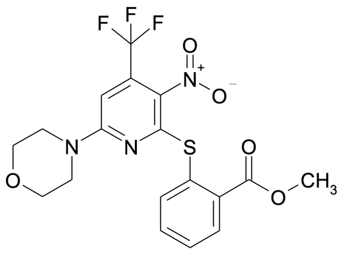 2-(6-Morpholin-4-yl-3-nitro-4-trifluoromethyl-pyridin-2-ylsulfanyl)-benzoic acid methyl ester