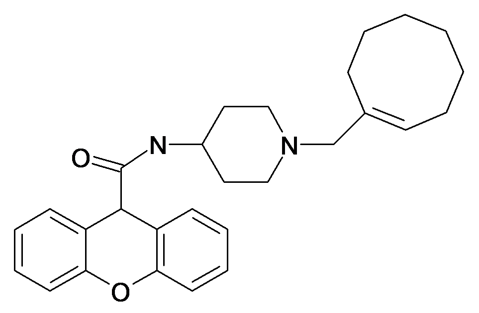 9H-Xanthene-9-carboxylic acid [1-((E)-1-cyclooct-1-enyl)methyl-piperidin-4-yl]-amide