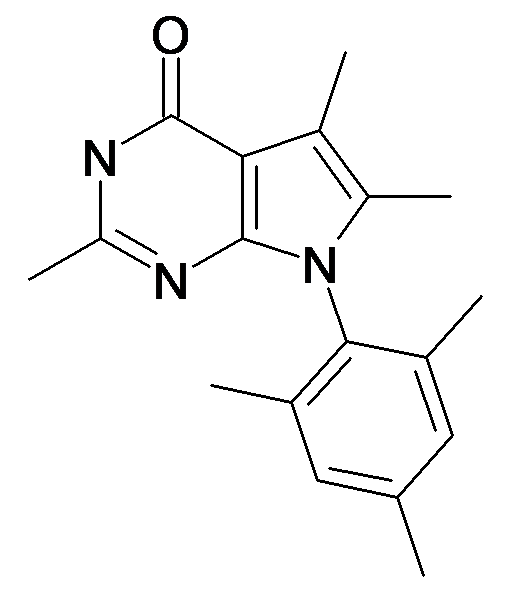 2,5,6-Trimethyl-7-(2,4,6-trimethyl-phenyl)-3,7-dihydro-pyrrolo[2,3-d]pyrimidin-4-one