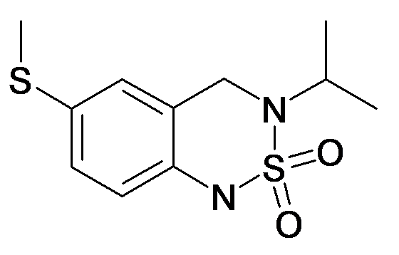 3-Isopropyl-6-methylsulfanyl-3,4-dihydro-1H-benzo[1,2,6]thiadiazine 2,2-dioxide