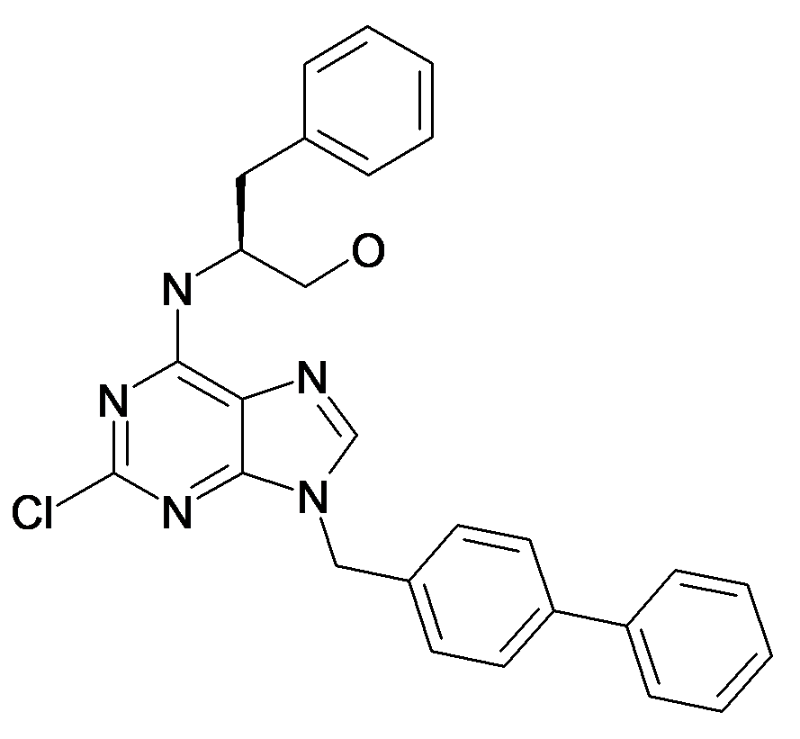 (S)-2-(9-Biphenyl-4-ylmethyl-2-chloro-9H-purin-6-ylamino)-3-phenyl-propan-1-ol