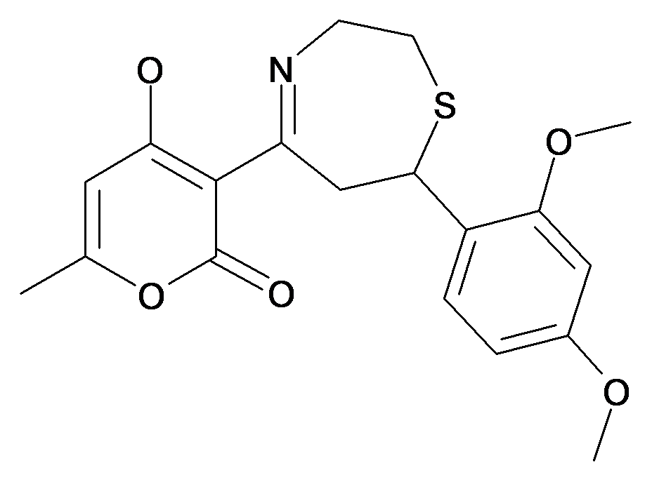 3-[7-(2,4-Dimethoxy-phenyl)-2,3,6,7-tetrahydro-[1,4]thiazepin-5-yl]-4-hydroxy-6-methyl-pyran-2-one