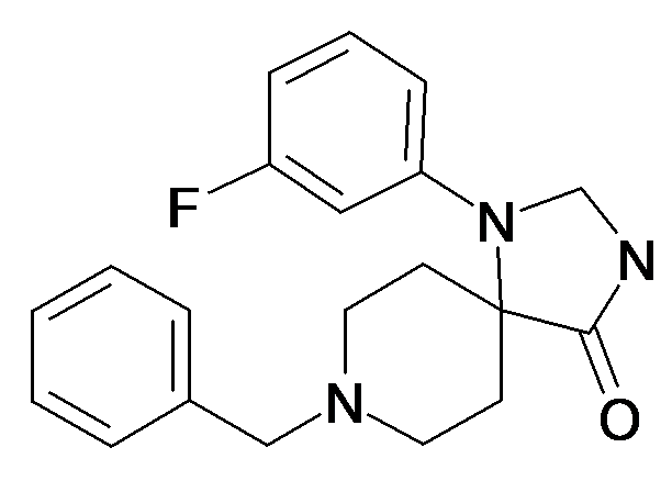 8-Benzyl-1-(3-fluoro-phenyl)-1,3,8-triaza-spiro[4.5]decan-4-one