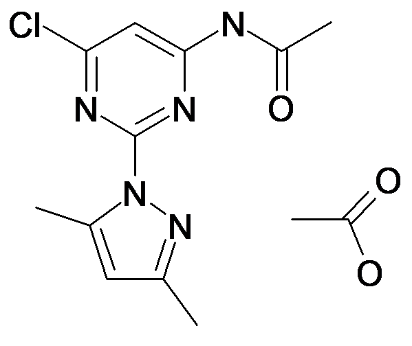 N-[6-Chloro-2-(3,5-dimethyl-pyrazol-1-yl)-pyrimidin-4-yl]-acetamide; compound with acetic acid