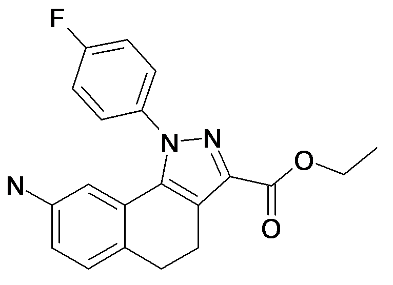 8-Amino-1-(4-fluoro-phenyl)-4,5-dihydro-1H-benzo[g]indazole-3-carboxylic acid ethyl ester