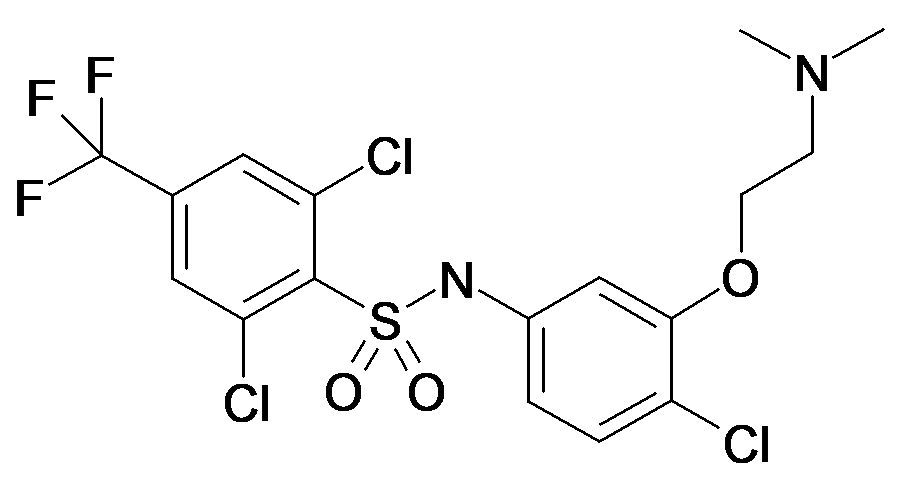 2,6-Dichloro-N-[4-chloro-3-(2-dimethylamino-ethoxy)-phenyl]-4-trifluoromethyl-benzenesulfonamide