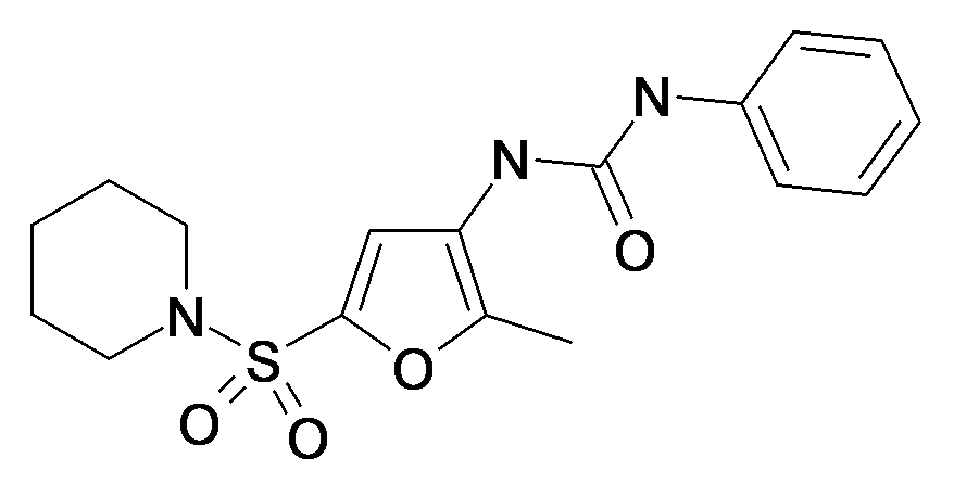 1-[2-Methyl-5-(piperidine-1-sulfonyl)-furan-3-yl]-3-phenyl-urea