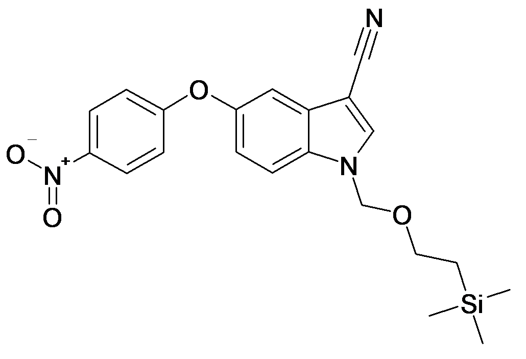 5-(4-Nitro-phenoxy)-1-(2-trimethylsilanyl-ethoxymethyl)-1H-indole-3-carbonitrile