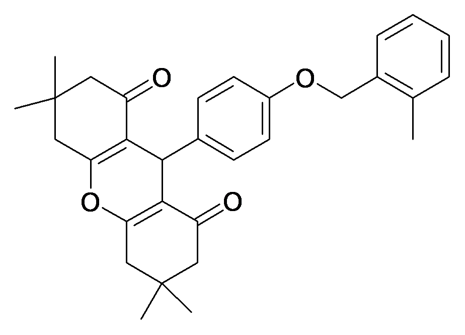 3,3,6,6-Tetramethyl-9-[4-(2-methyl-benzyloxy)-phenyl]-3,4,5,6,7,9-hexahydro-2H-xanthene-1,8-dione