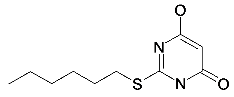 2-Hexylsulfanyl-6-hydroxy-3H-pyrimidin-4-one