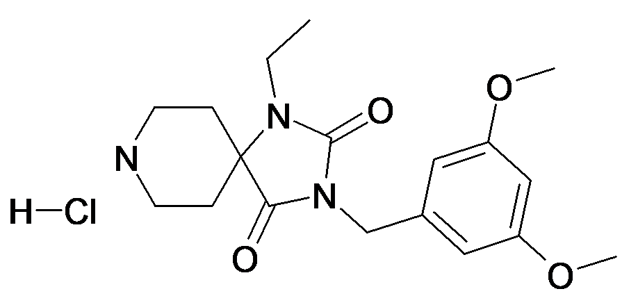 3-(3,5-Dimethoxy-benzyl)-1-ethyl-1,3,8-triaza-spiro[4.5]decane-2,4-dione; hydrochloride