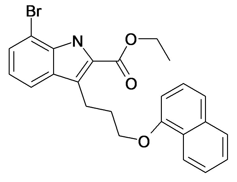 7-Bromo-3-[3-(naphthalen-1-yloxy)-propyl]-1H-indole-2-carboxylic acid ethyl ester