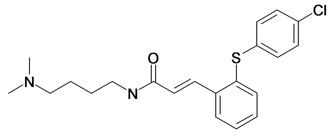 (E)-3-[2-(4-Chloro-phenylsulfanyl)-phenyl]-N-(4-dimethylamino-butyl)-acrylamide