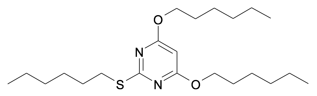 4,6-Bis-hexyloxy-2-hexylsulfanyl-pyrimidine