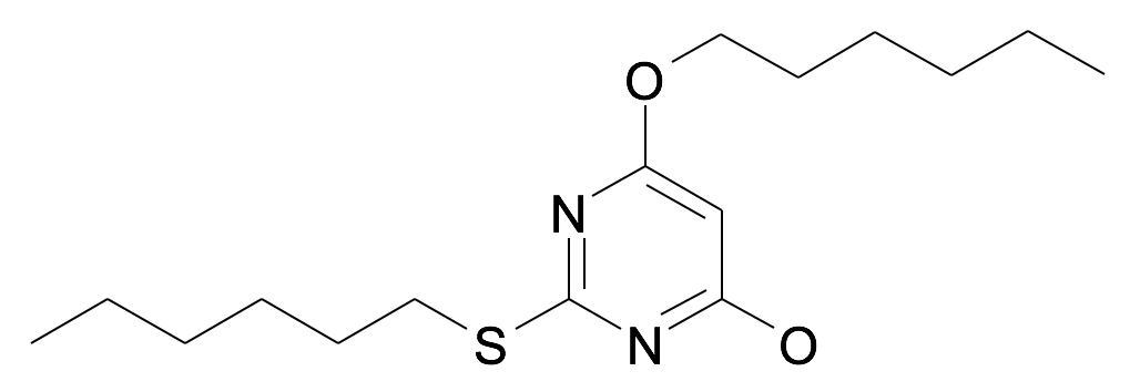6-Hexyloxy-2-hexylsulfanyl-pyrimidin-4-ol