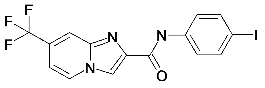 7-Trifluoromethyl-imidazo[1,2-a]pyridine-2-carboxylic acid (4-iodo-phenyl)-amide