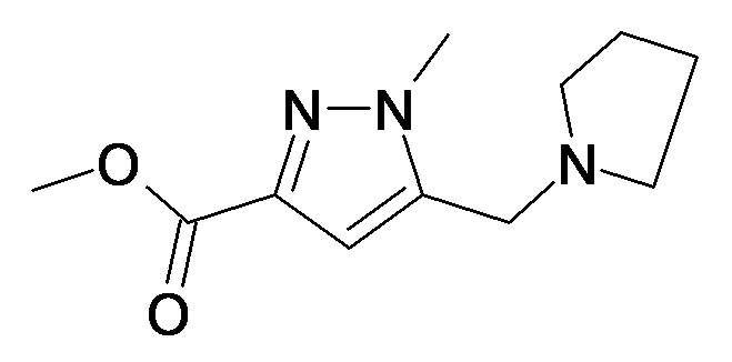 1-Methyl-5-pyrrolidin-1-ylmethyl-1H-pyrazole-3-carboxylic acid methyl ester