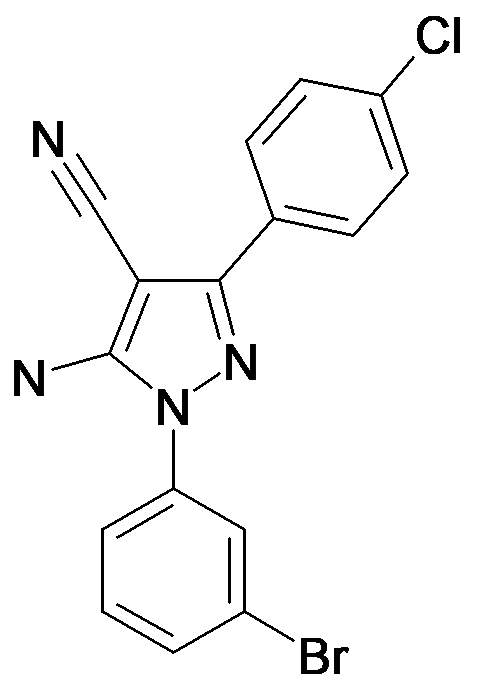 5-Amino-1-(3-bromo-phenyl)-3-(4-chloro-phenyl)-1H-pyrazole-4-carbonitrile