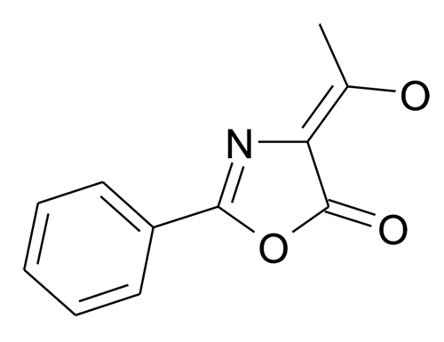4-[1-Hydroxy-ethylidene]-2-phenyl-4H-oxazol-5-one Mix of E&Z isomers