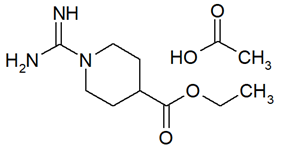 1-Carbamimidoyl-piperidine-4-carboxylic acid ethyl ester; compound with acetic acid